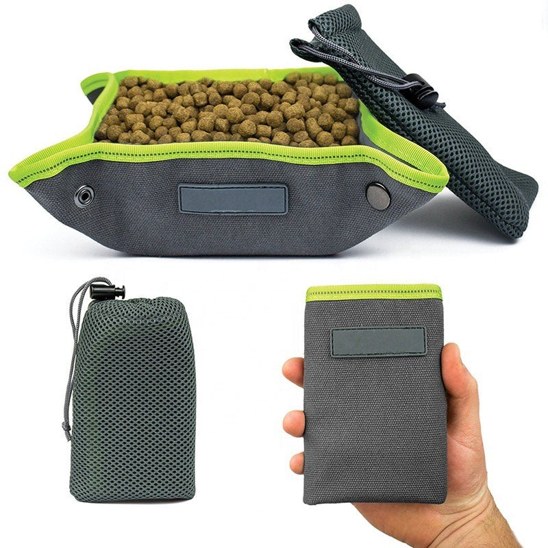 TrailTreatz Foldable Dog Bowl & Treat Pouch